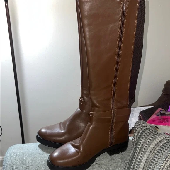 Primark Chestnut Brown Over-The-Knee Riding Boots - Picture 1 of 4